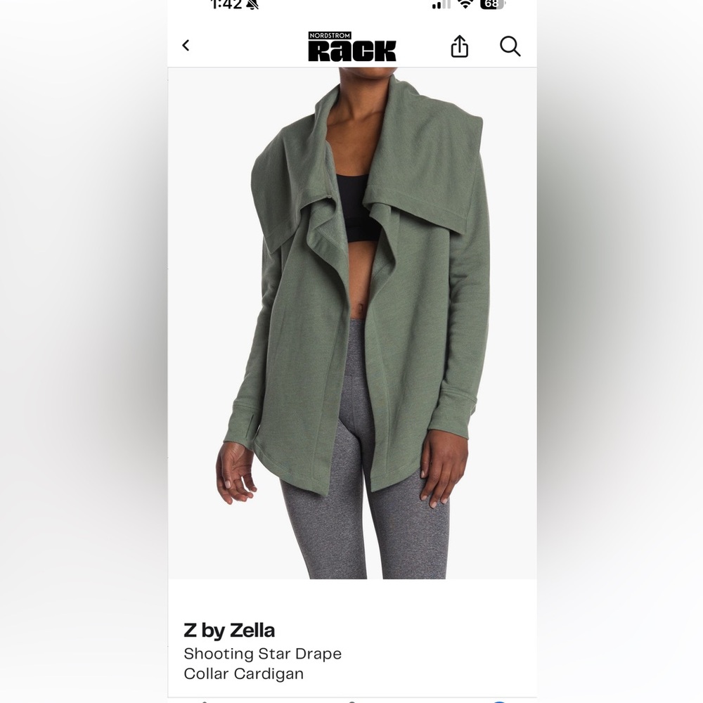 Zella Sage Green athletic sweater